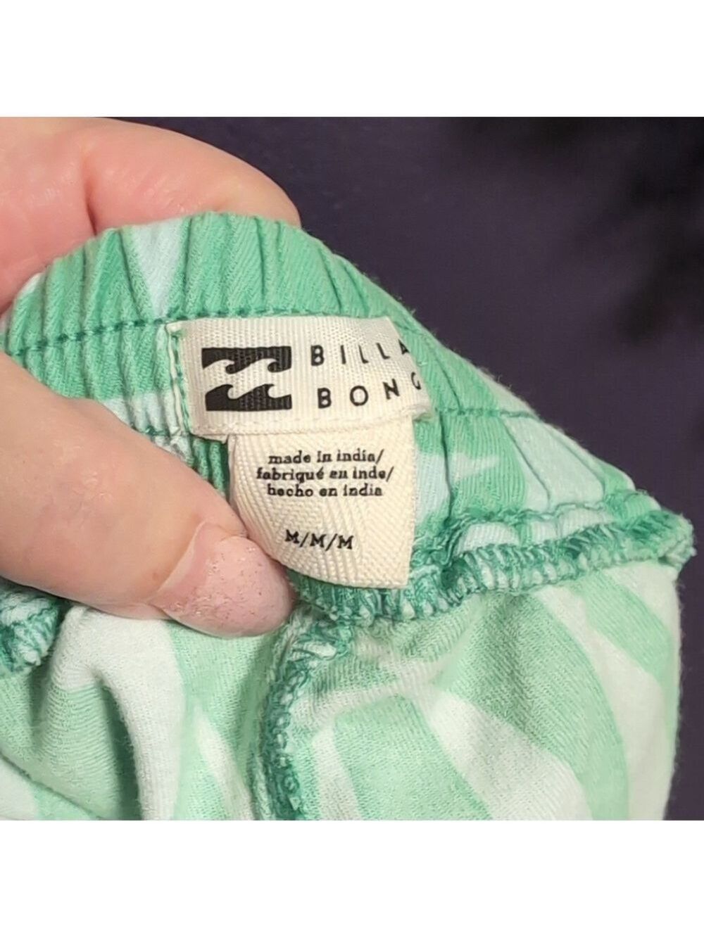 Billabong Mint Leaf Print Women's Cotton Shorts - Picture 7 of 8